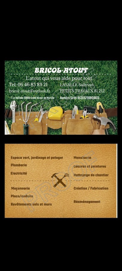 Bricol-atout Lasalle Sullyvan, Jardinier à Saint-Victor-en-Marche