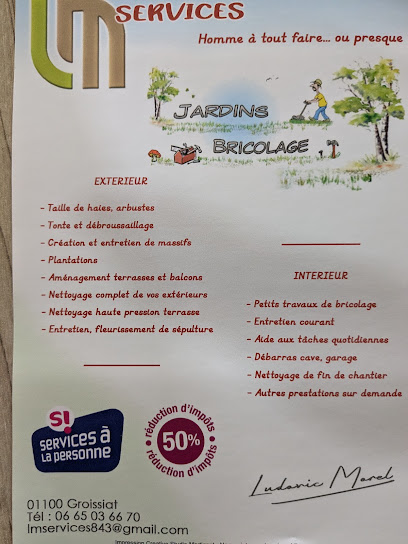 Lm Services, Jardinier à Groissiat