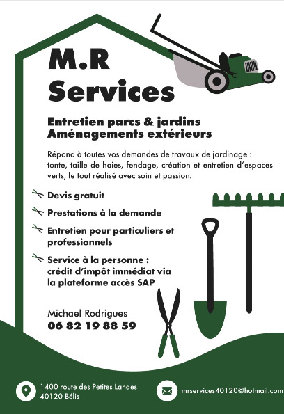 Michael Rodrigues Services, Jardinier à Bélis