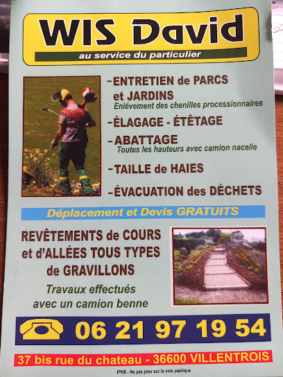 Wiss David Jardinier Travaux, Jardinier à Villentrois-Faverolles-en-Berry